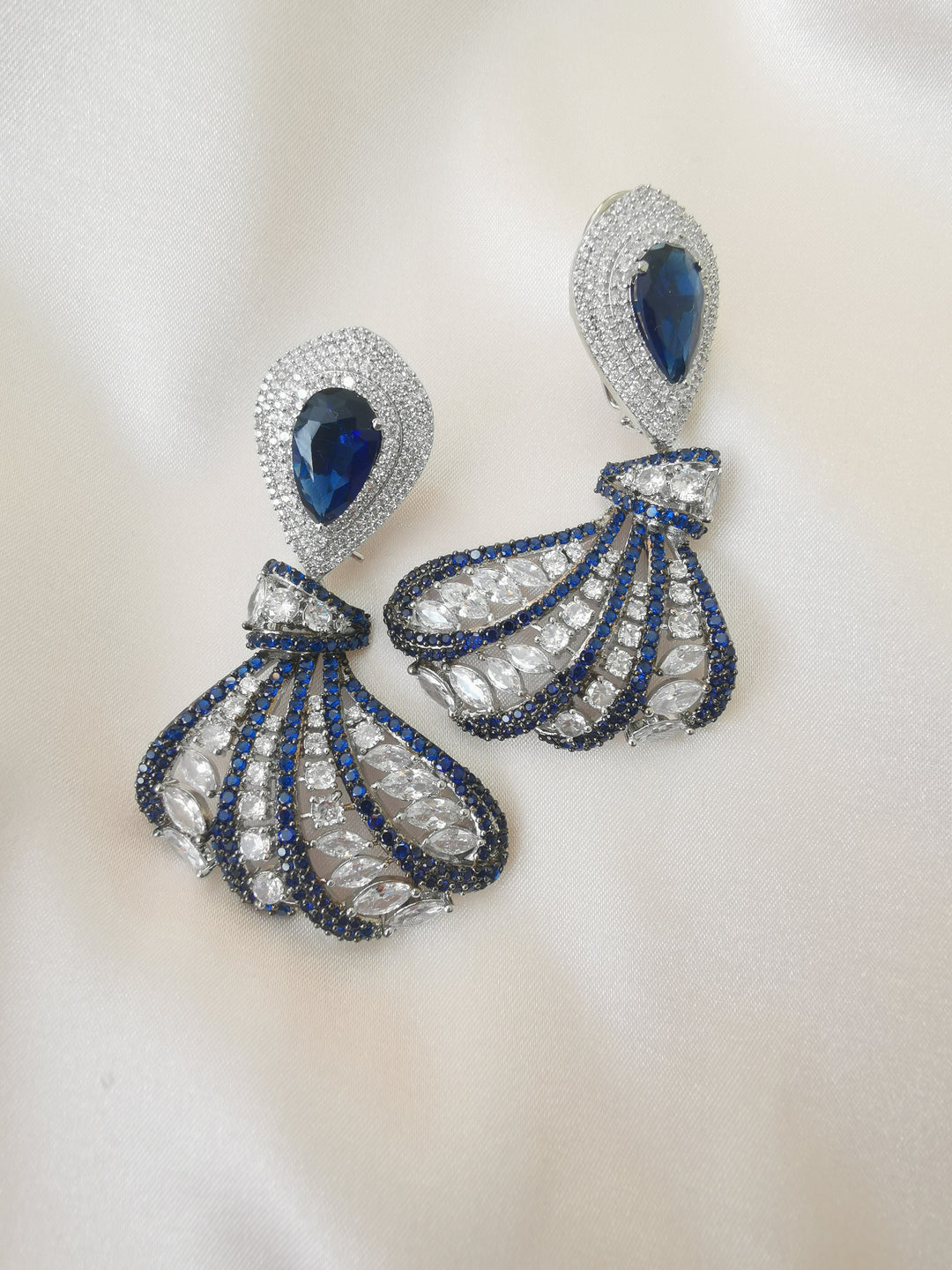 Crystal blue earrings