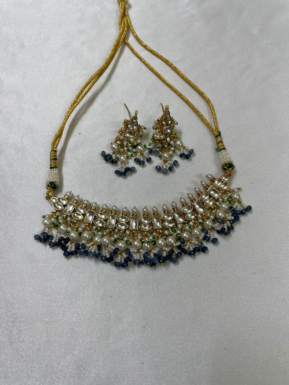 Patchi kundan choker earring set