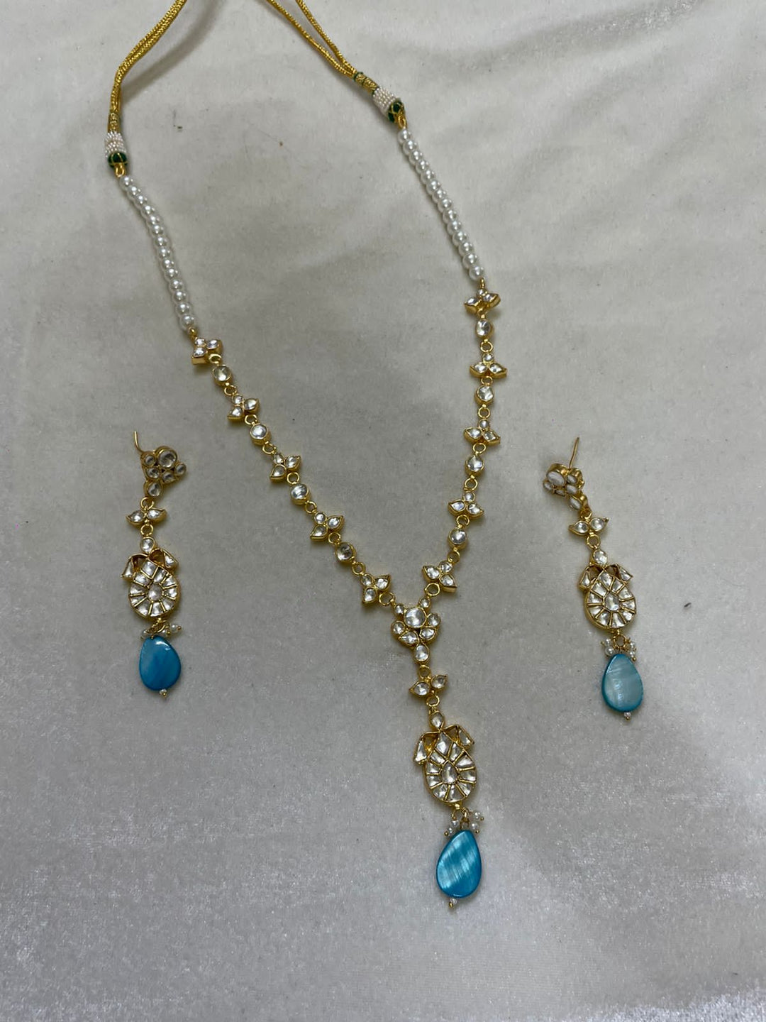 Kundan mala and earring set