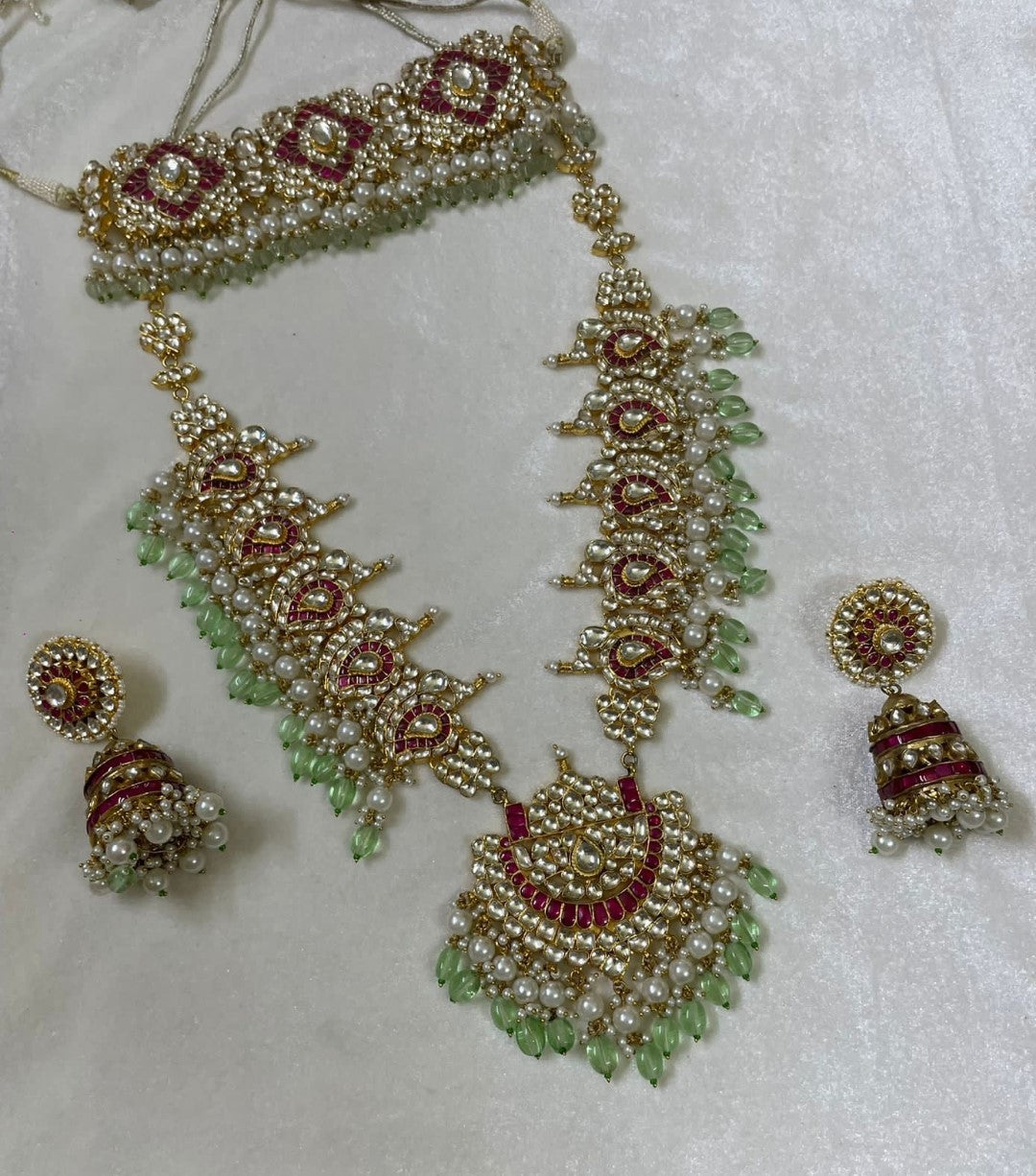 Patchi kundan bridal set