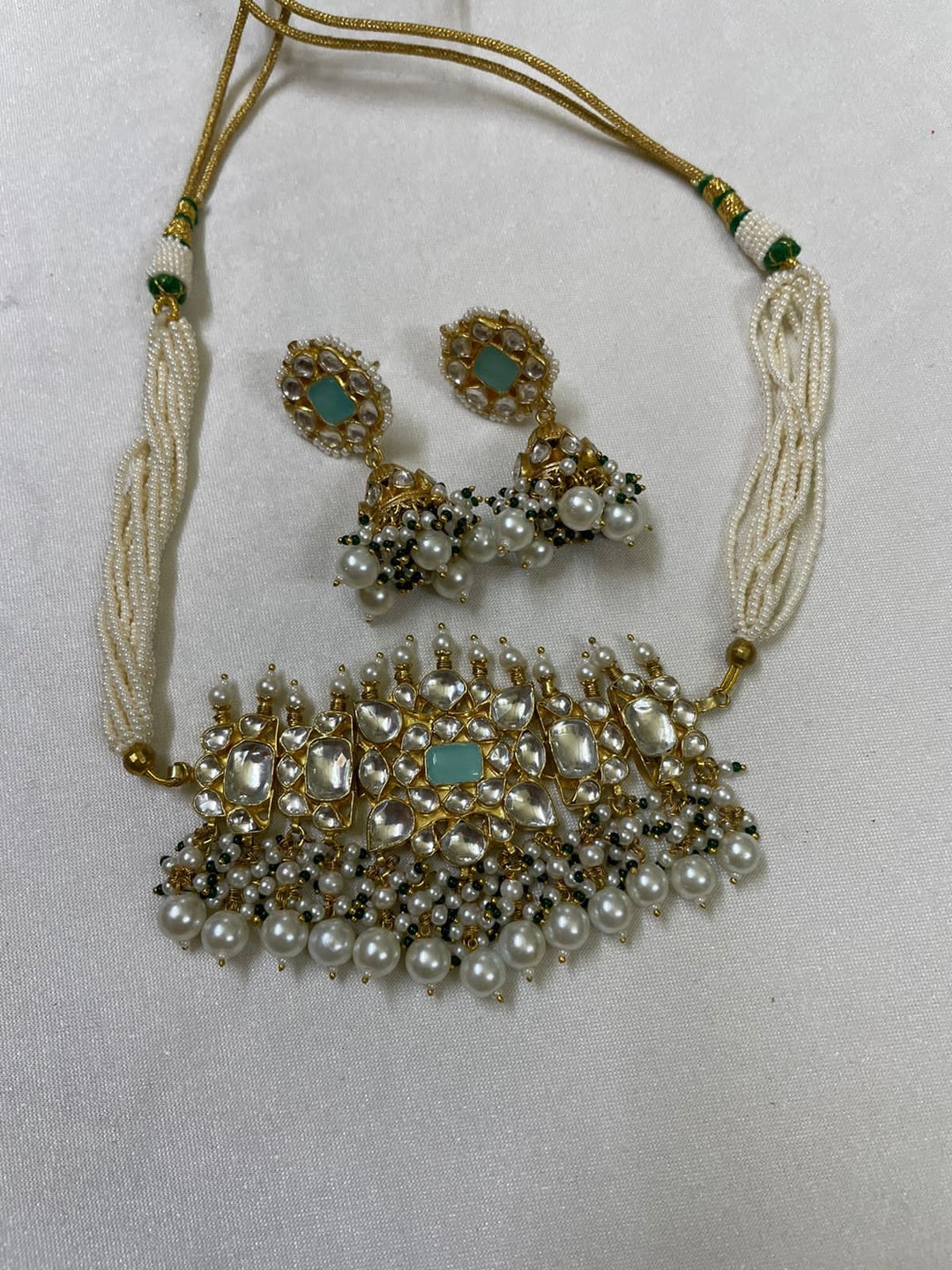 Kundan choker jhumki set