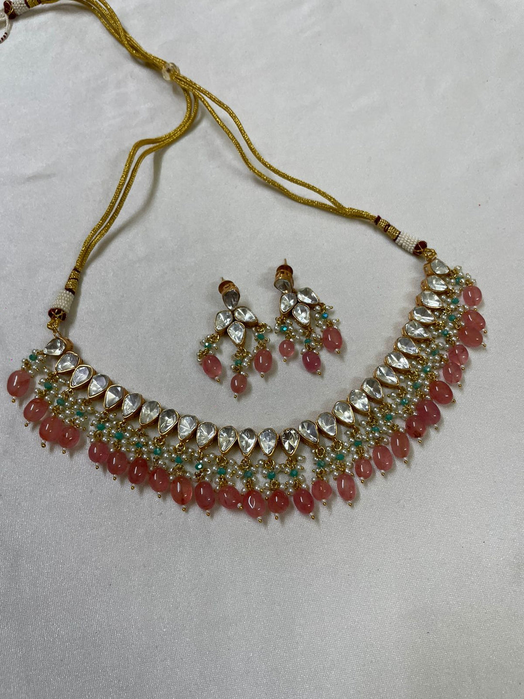 Kundan necklace and earring set