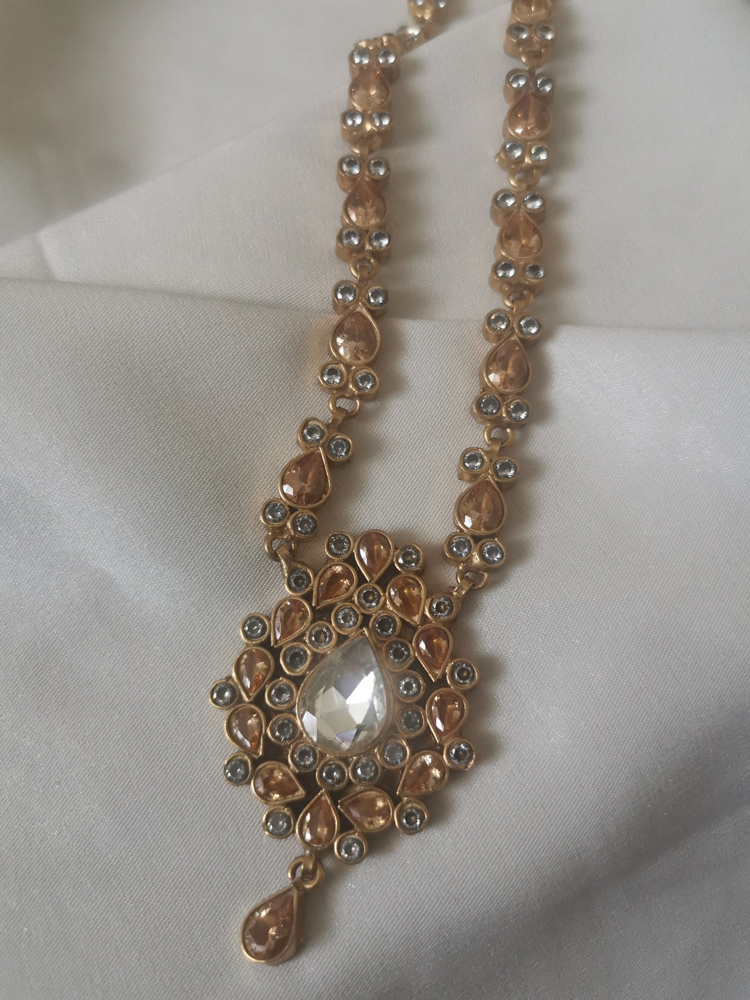 Champagne mala necklace