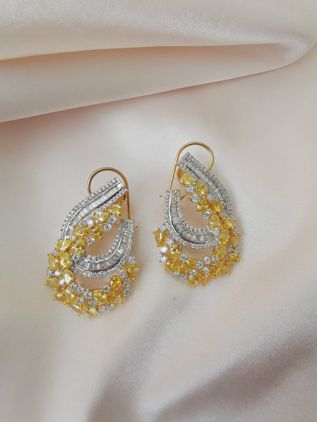 Yellow crystal studs