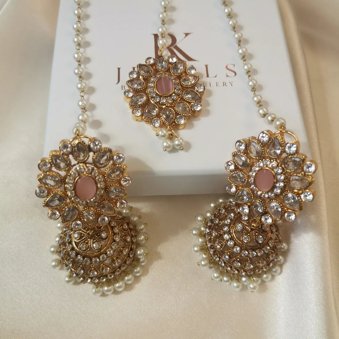 Earring jhumki tikka set