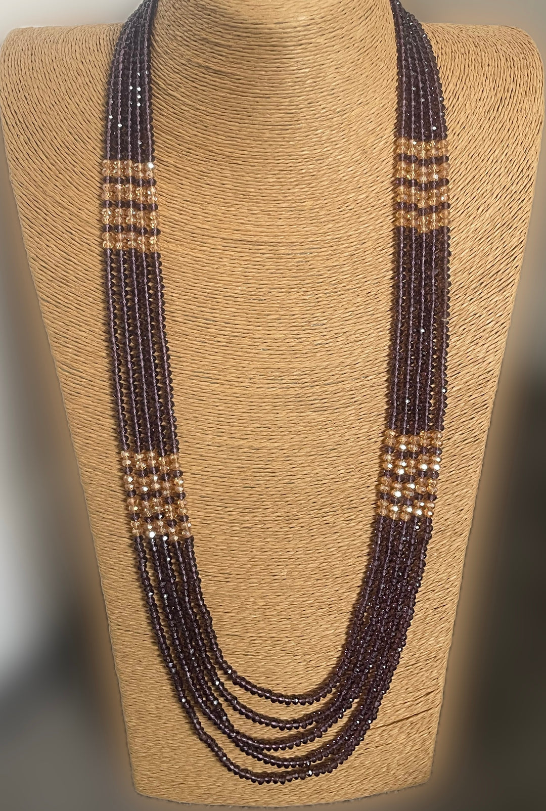 Purple beaded necklace