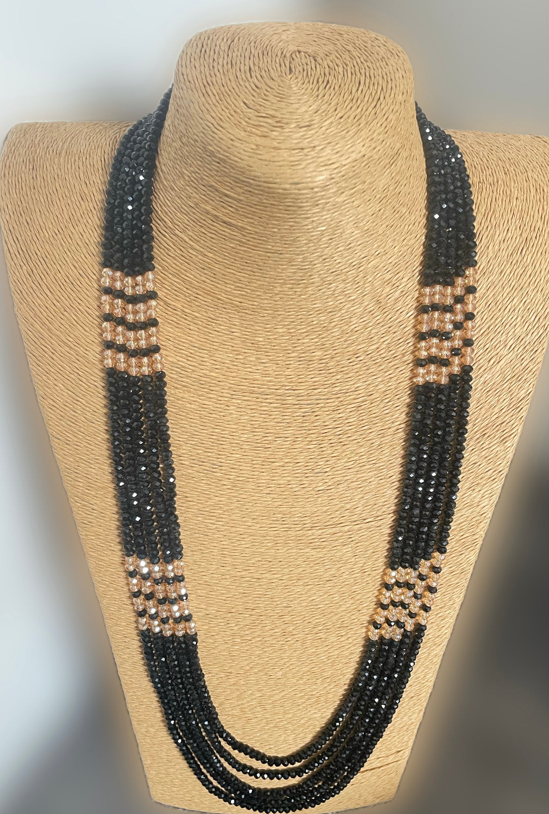 Black beaded necklace