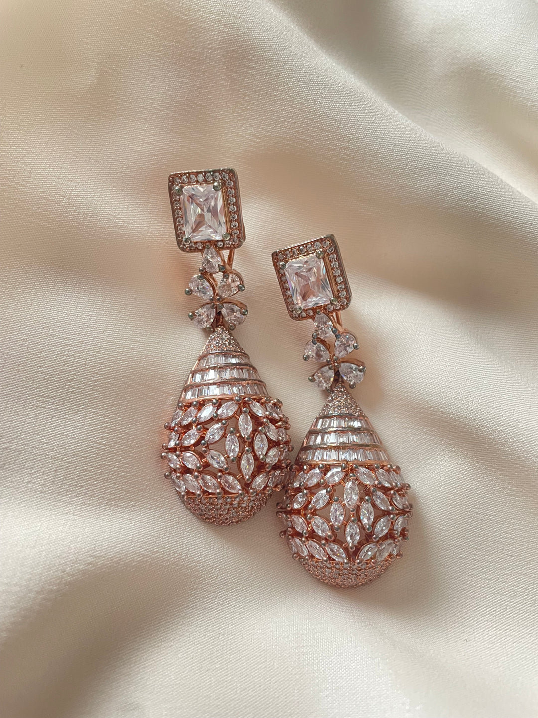 Rose gold earrings