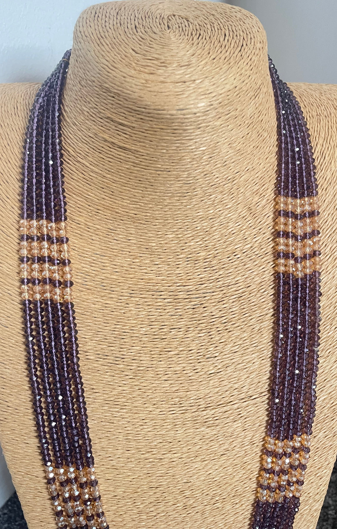 Purple beaded necklace