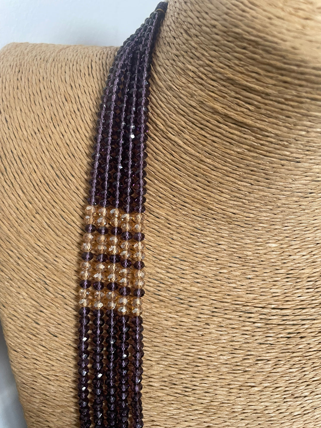Purple beaded necklace