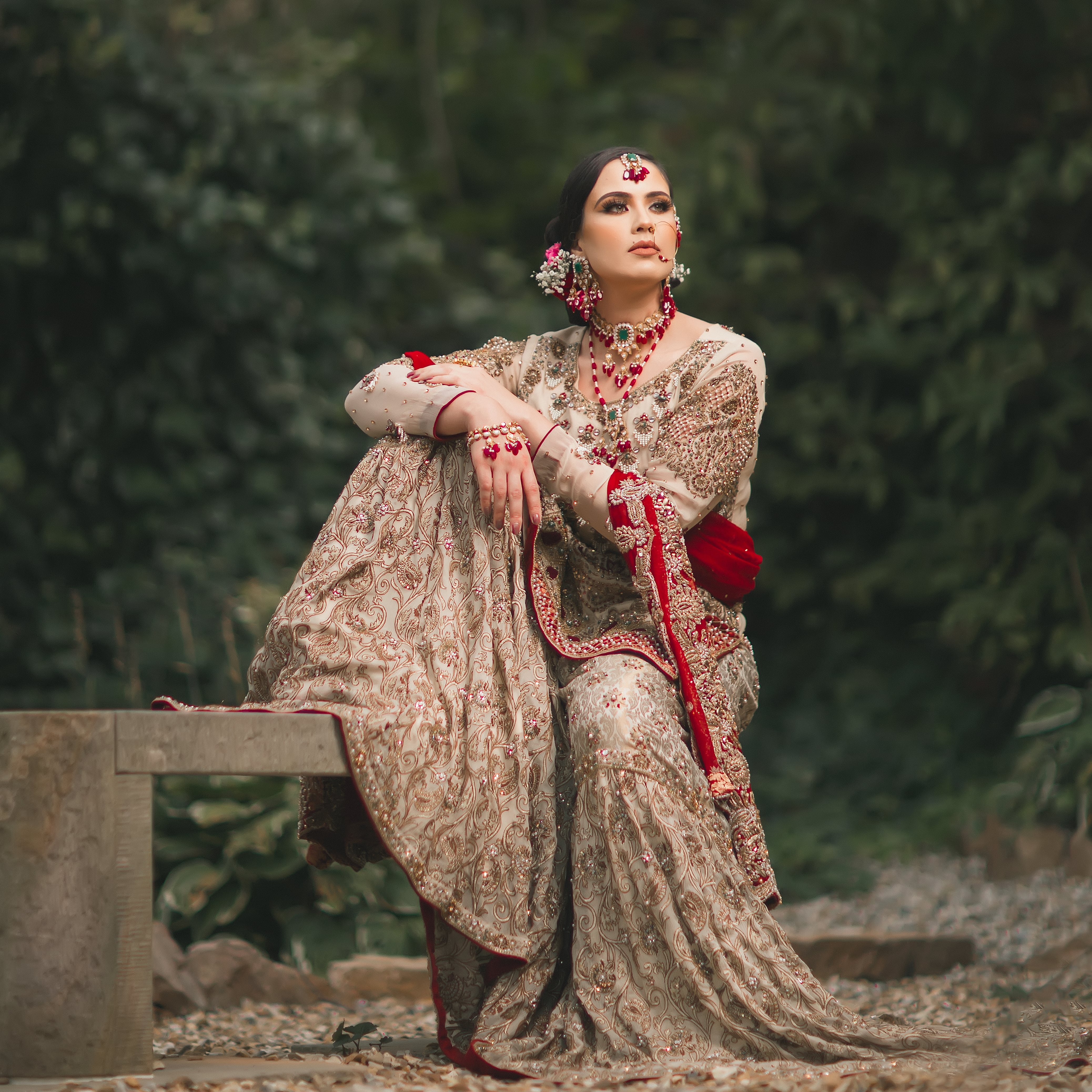 model wearing pakistani jewellery